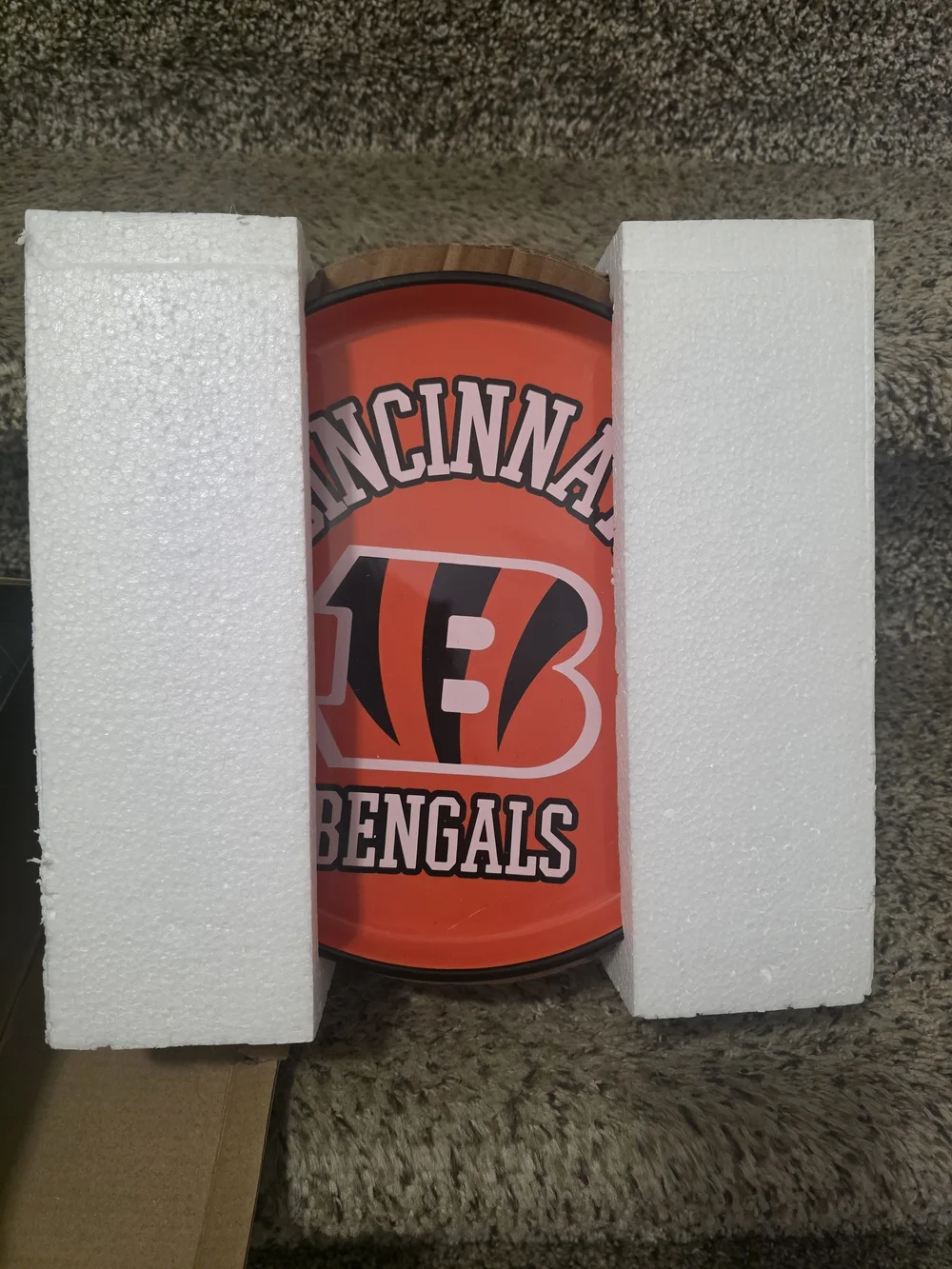NFL Cincinnati Bengals Round Plate Set - Black & Orange